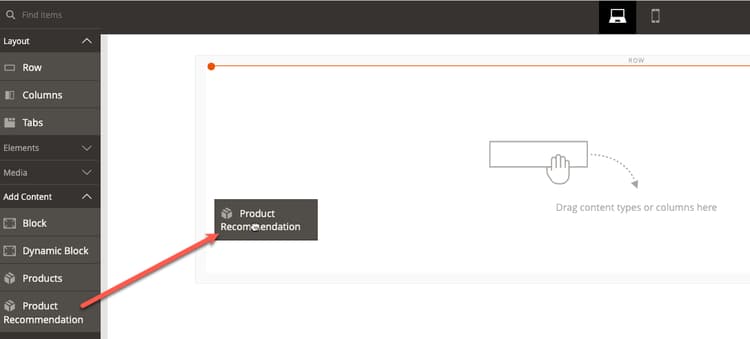 Insertar unidad de recomendación