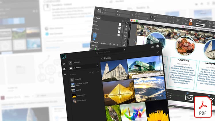 Desde la web de Lightroom hasta el InDesign mediante Creative Cloud