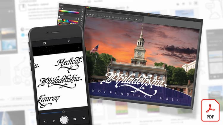 De las letras a mano a Illustrator mediante Creative Cloud