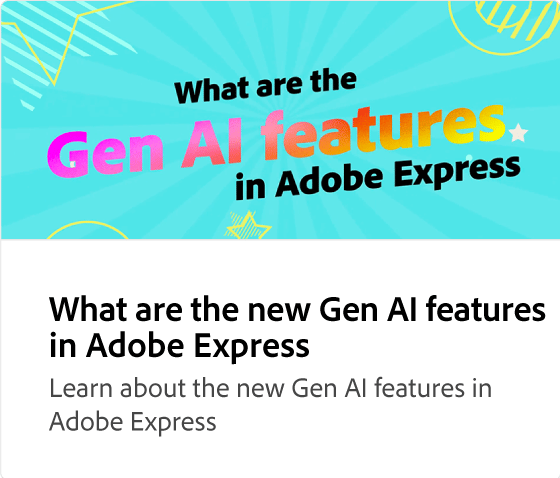 ¿Cuáles son las nuevas funciones de IA de generación en Adobe Express?