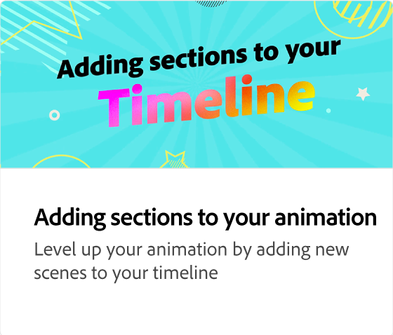 Adición de secciones a la animación