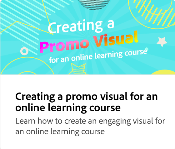 Creación de un elemento visual promocional para un curso de aprendizaje en línea