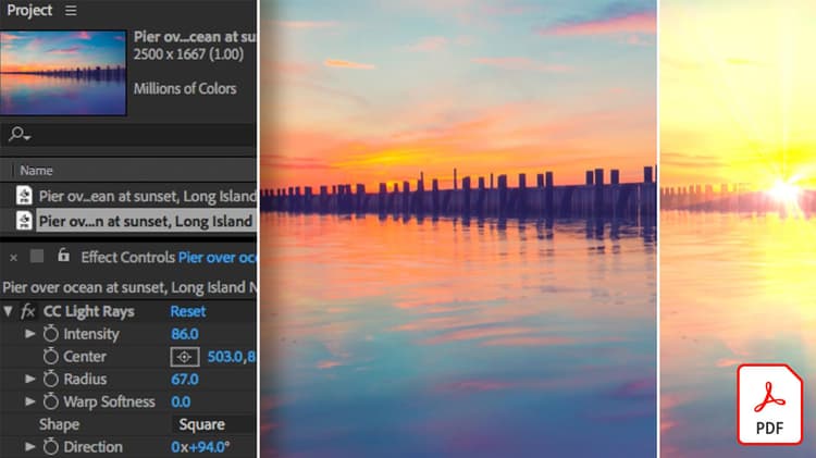 Efectos de luz deslumbrantes para fotografías con After Effects