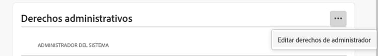 editar derechos de administrador