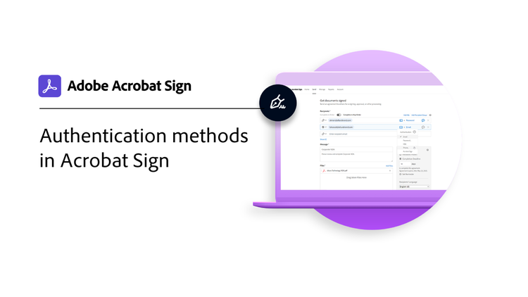 Métodos de autenticación en Acrobat Sign