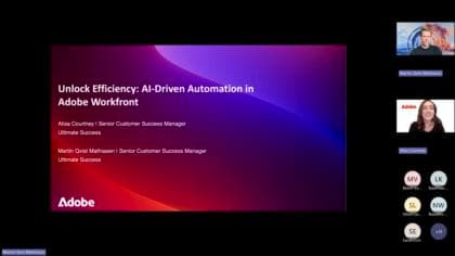 Eficiencia de desbloqueo: automatización impulsada por IA en Adobe Workfront