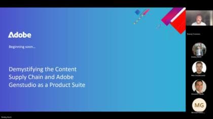 Explicación del contenido de Supply chain y Adobe GenStudio as a Product Suite