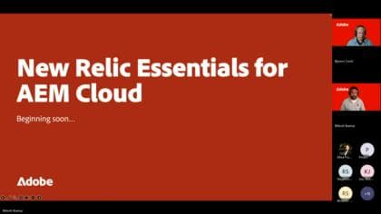 New Relic Essentials para AEM Cloud