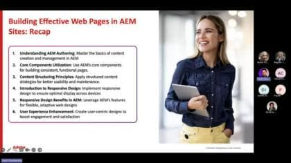 Crear páginas web efectivas en AEM Sites