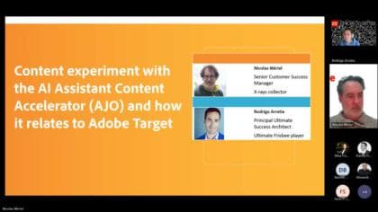 Experimentación GenAI en AJO y su relación con Adobe Target