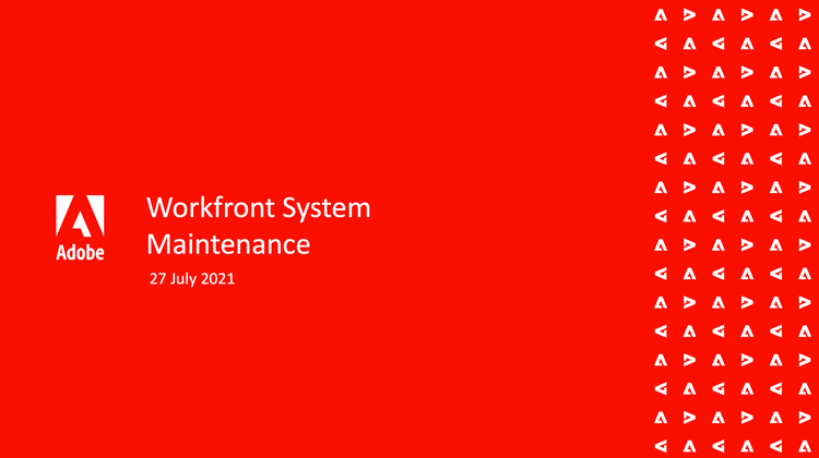 Mantenimiento del sistema de Workfront