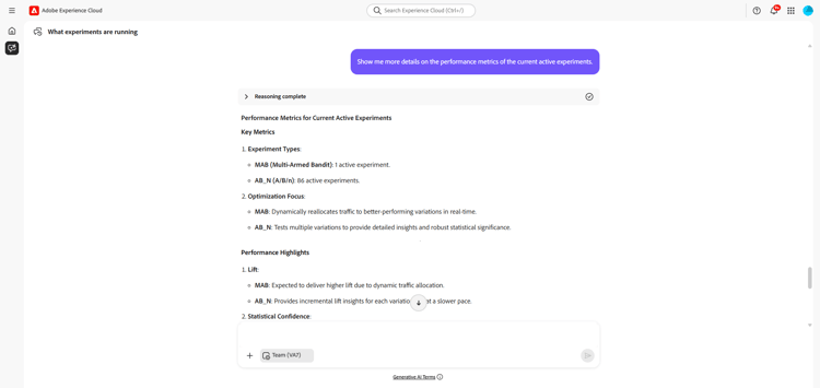 Muestra para el agente de experimentación