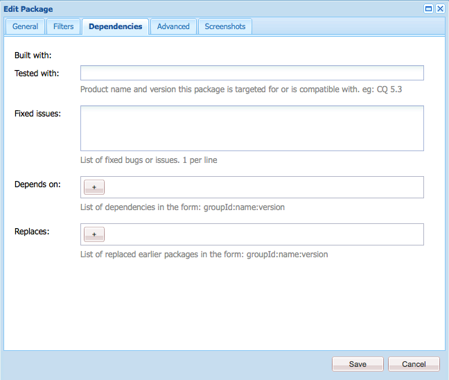 packagesdependencias