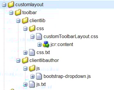 Ruta del archivo customToolbarLayout.css