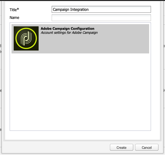 Cuadro de diálogo Configurar campaña