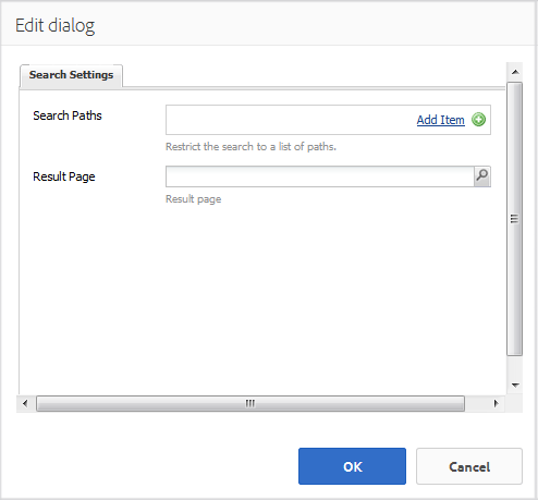 configuración de búsqueda