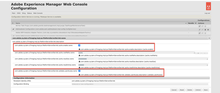 Habilitar la configuración de la Lista de control de acceso en Dynamic Media - Modo Scene7