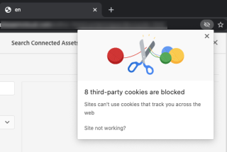 Error de cookie en el explorador Chrome en modo de incógnito