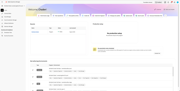 widgets de Experience Hub