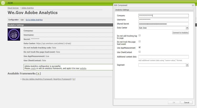 Adobe Analytics para We.Gov