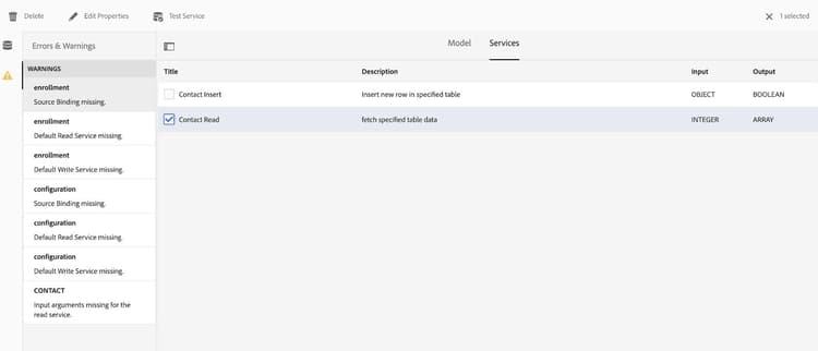 Servicio de lectura de contactos