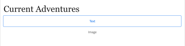 Componente de tarjeta compuesta en el editor
