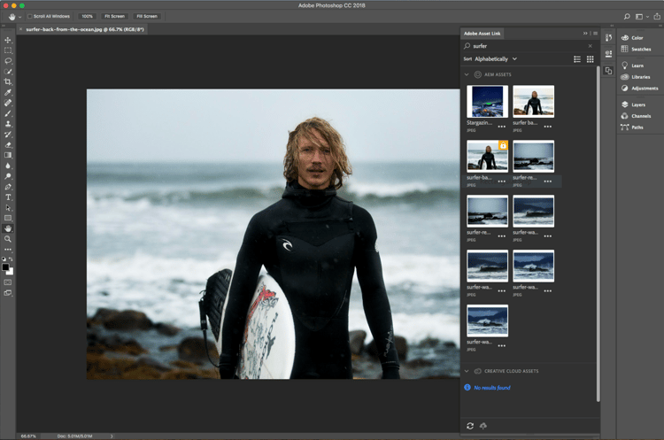 Buscar recursos en Adobe Photoshop