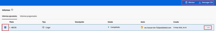 ver y descargar informes existentes