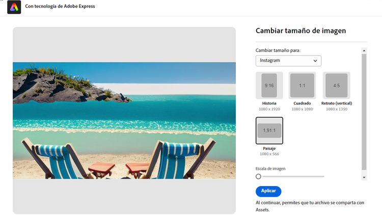Edición de imágenes con Adobe Express