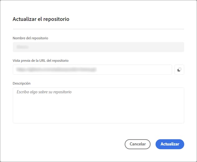 Ver y actualizar la información del repositorio