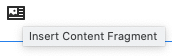 Icono Insertar fragmento de contenido