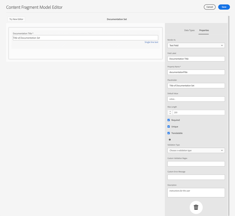 Propiedades de campo