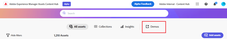 Fichas de vínculos personalizados de IU de configuración en Content Hub