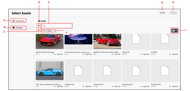 Dynamic Media con la interfaz de usuario de funciones OpenAPI