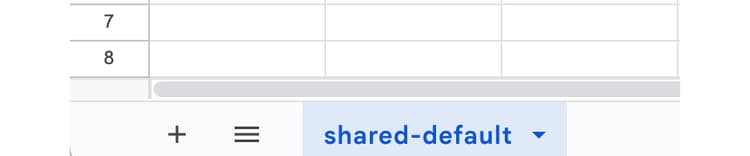 cambie el nombre de la hoja predeterminada a “shared-default”