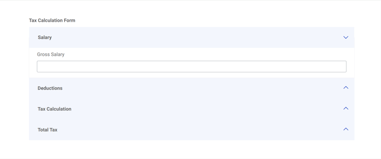 Ejemplo de diseño de acordeón