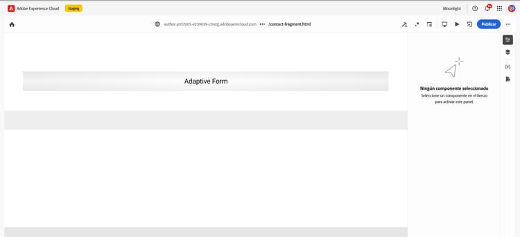 Fragmento del editor universal para la creación