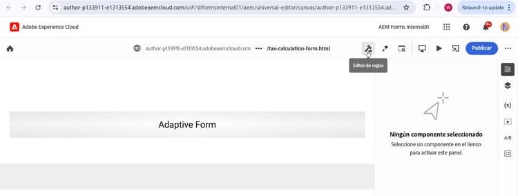 Editor universal de reglas