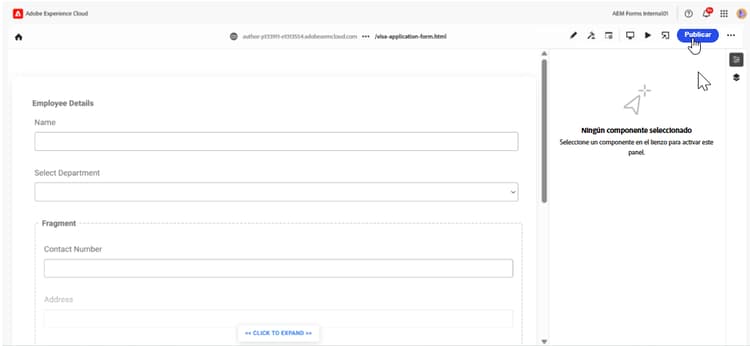 Haga clic en Publicar