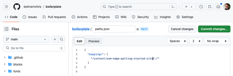 Actualización de paths.json