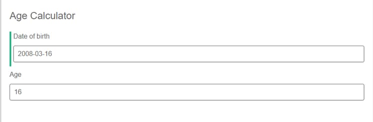 Calcular función personalizada Agae en la vista previa de formulario del Editor de reglas