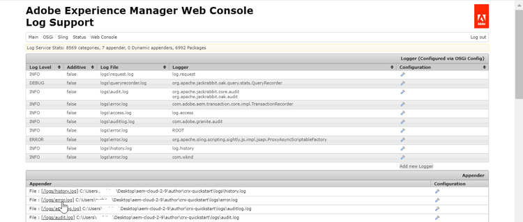 Abrir archivo error.log