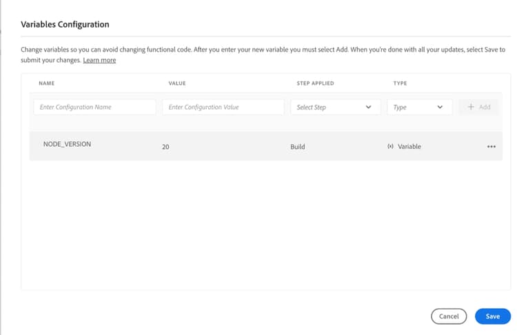 configuración de canalización
