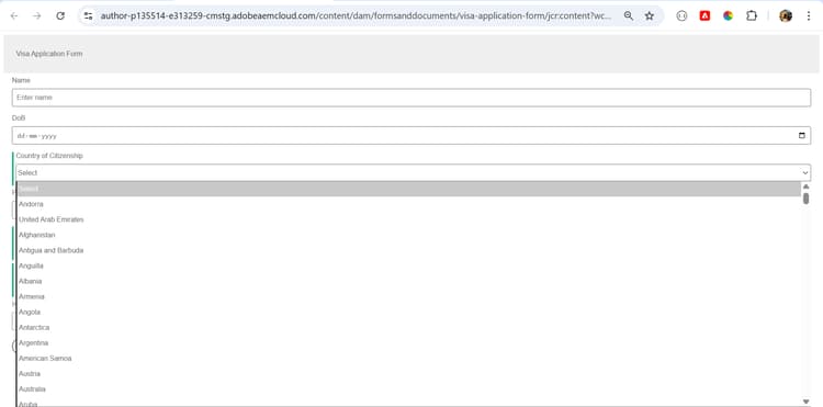 Salida de integración de API