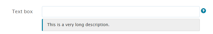 Componente de cuadro de texto antes de aplicar un estilo en línea