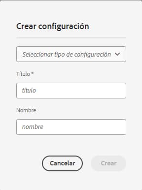 Crear configuración de traducción