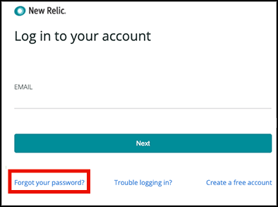 Iniciar sesión en New Relic