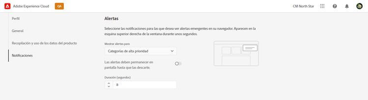 Alertas de notificación