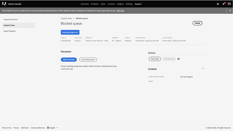 Soporte de Admin Console