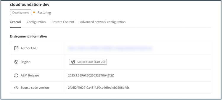 Versión de código Source en uso